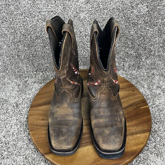 Mens Size 11 EW Wolverine Rancher Claw Wellington Work Boots American Flag READ - Picture 3 of 13